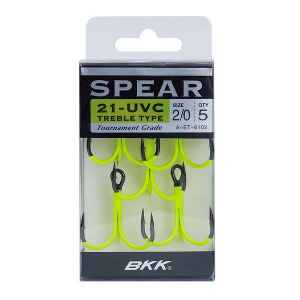 BKK Spear 21 UVC SIZE 2/0 Treble Hooks |NEW2023